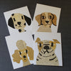 Dog paste images on notecards