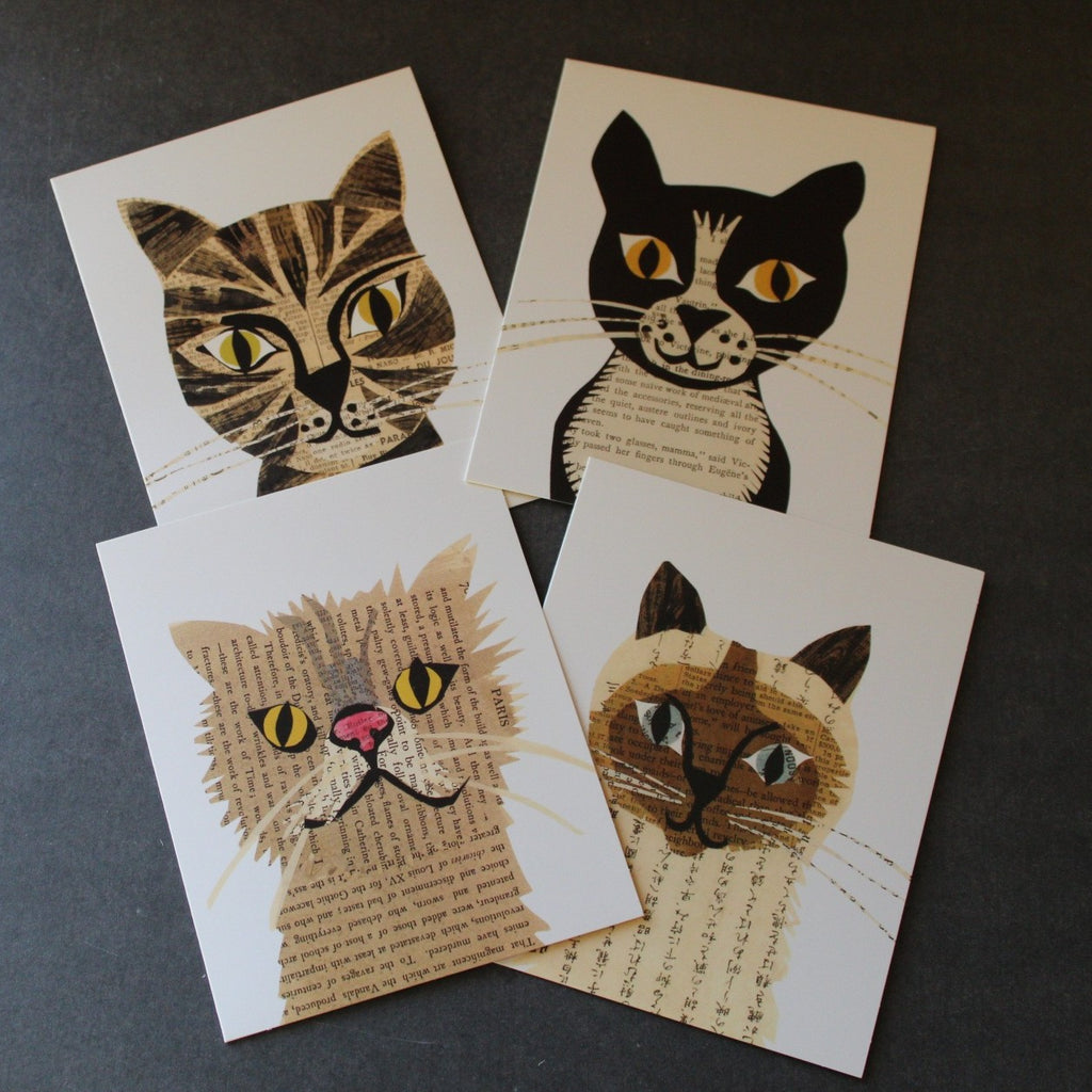 Cat paste images on notecards