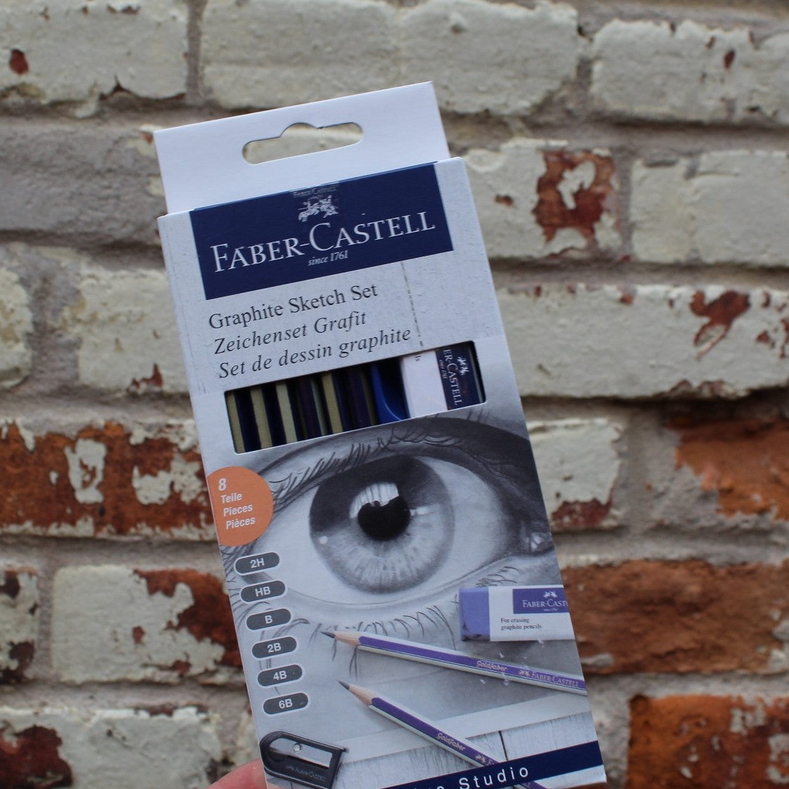 Faber-Castell GoldFaber Studio Graphite Pencil Set - 6 pencils, sharpener,  eraser