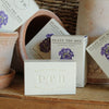 Plant The Box Heath Lavender soap bars with packaging on a wooden surface