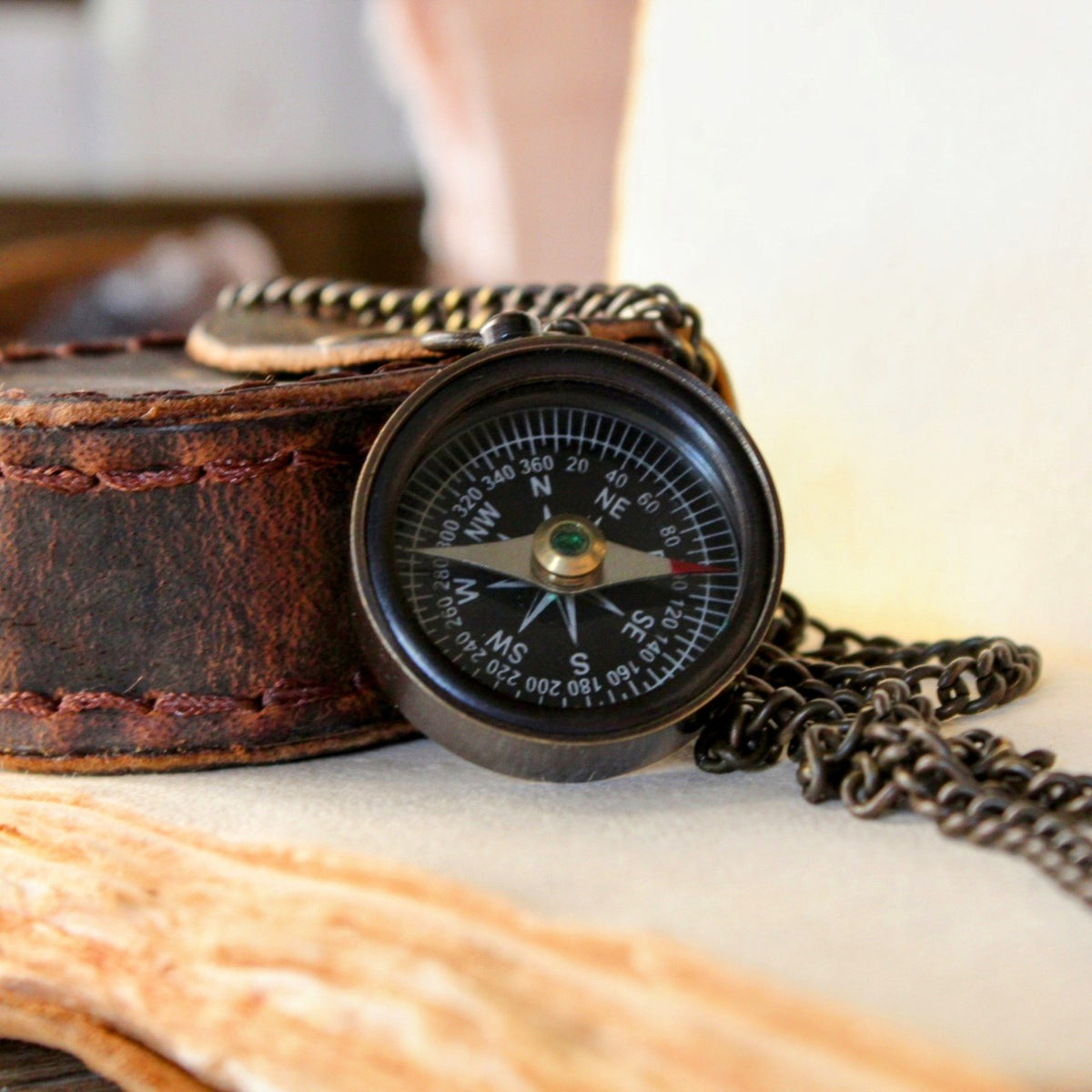 Courage Dear Heart - C.S. Lewis Compass Necklace – FOUND Gallery Ann Arbor