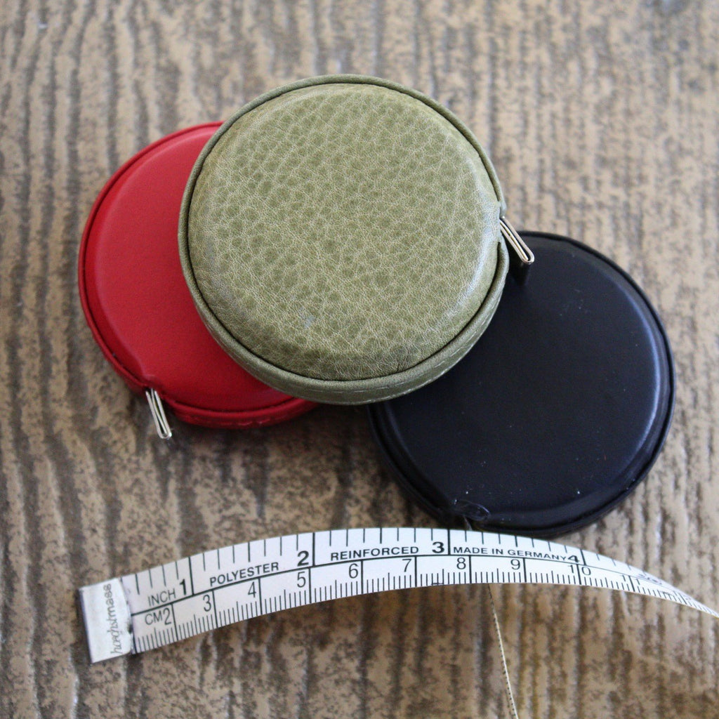 Macaroon Mini Tape Measure Faux Leather Circular Tape - Temu